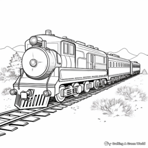 Christmas Train Coloring Pages 1