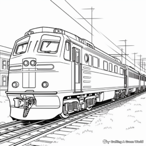 Christmas Train Coloring Pages 2