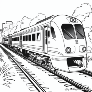 Christmas Train Coloring Pages 4