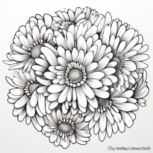 Chrysanthemum Charm: Complex Floral Coloring Pages 2