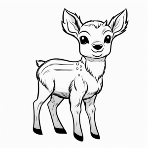 Chubby Baby Deer Coloring Pages 3