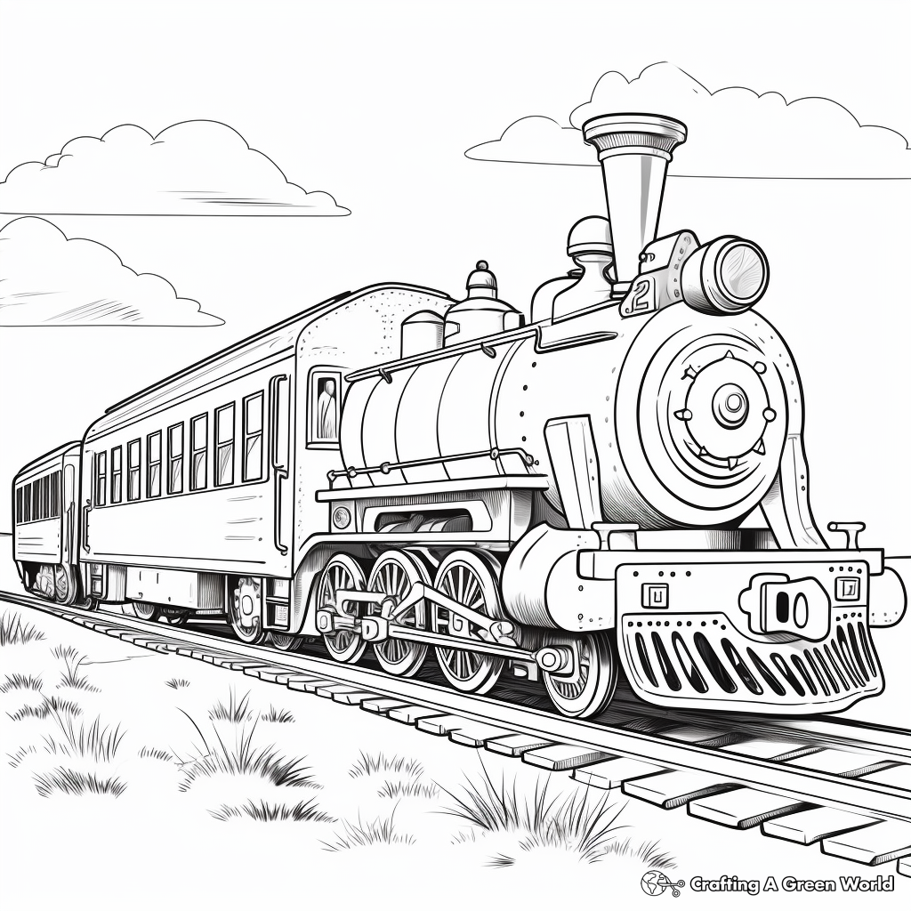 Circus Train Coloring Pages 1