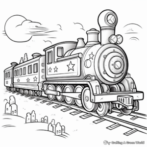 Circus Train Coloring Pages 3