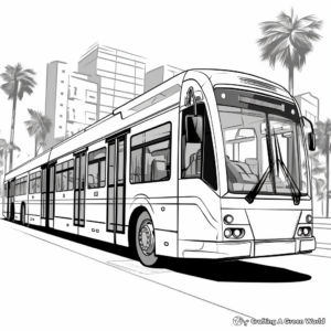 City Metro Bus Coloring Sheets 1