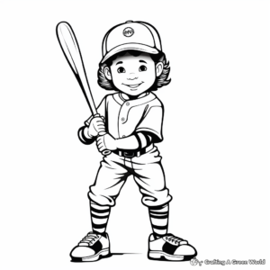 Classic Baseball Player Coloring Pages 4