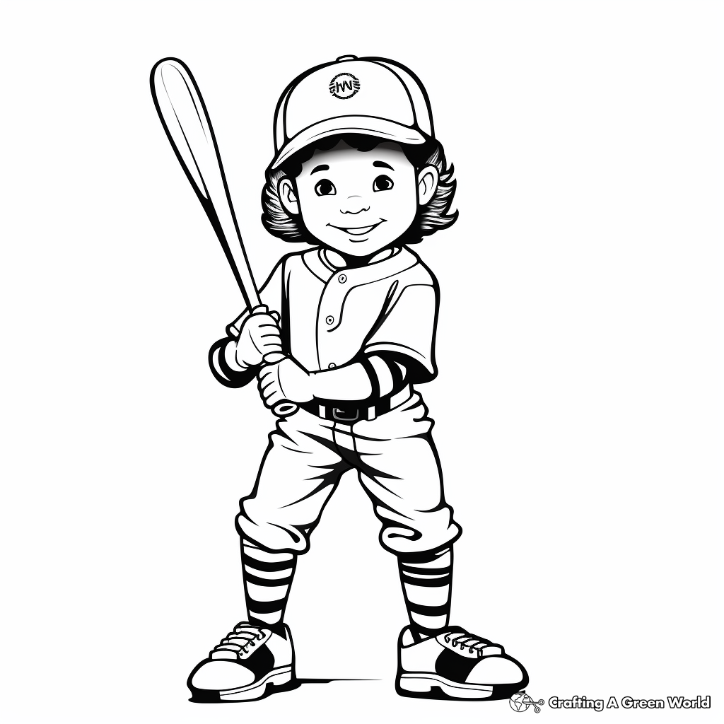 Classic Baseball Player Coloring Pages 4