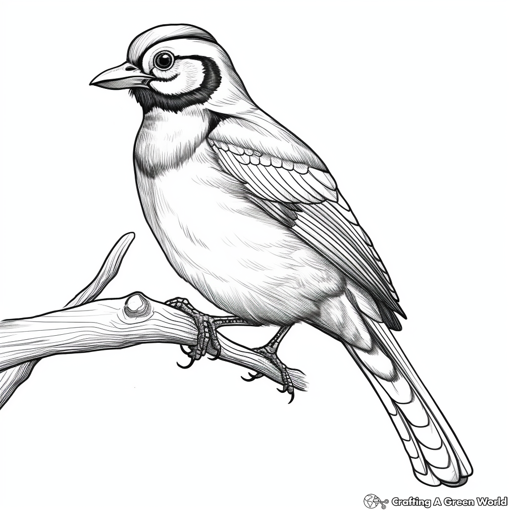 Classic Blue Jay Coloring Pages 1