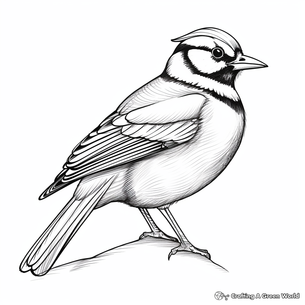 Classic Blue Jay Coloring Pages 2