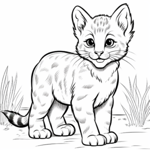 Classic Bobcat Coloring Pages 1