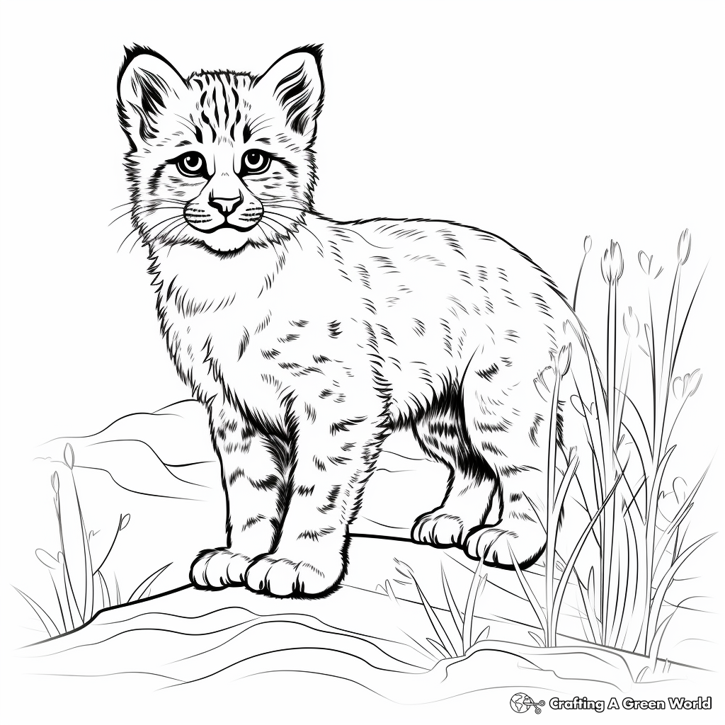 Classic Bobcat Coloring Pages 4