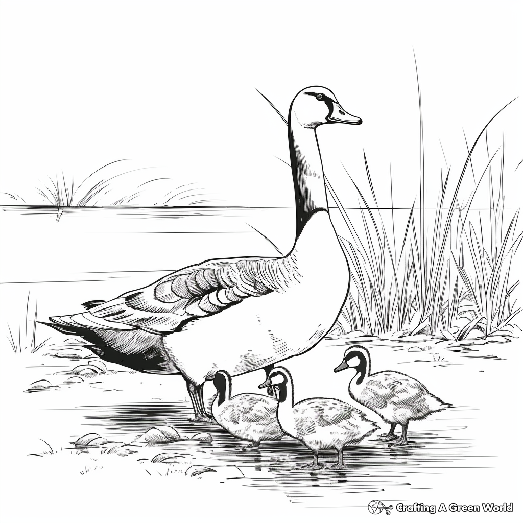 Classic Canada Geese Coloring Pages 3