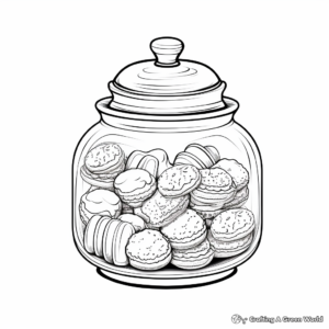 Classic Candy Jar Coloring Page 1