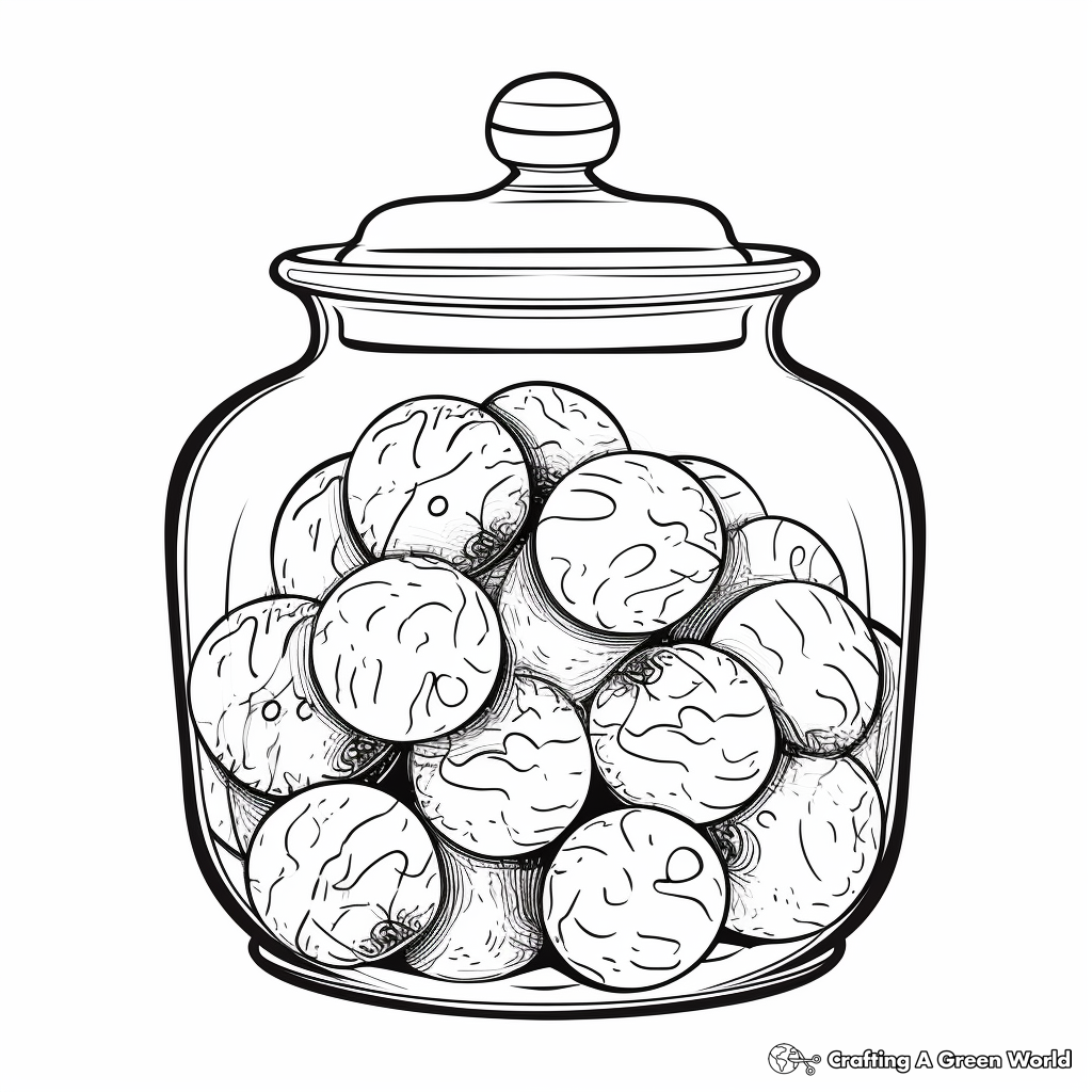 Classic Candy Jar Coloring Page 3