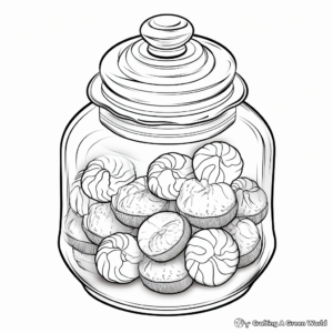 Classic Candy Jar Coloring Page 4