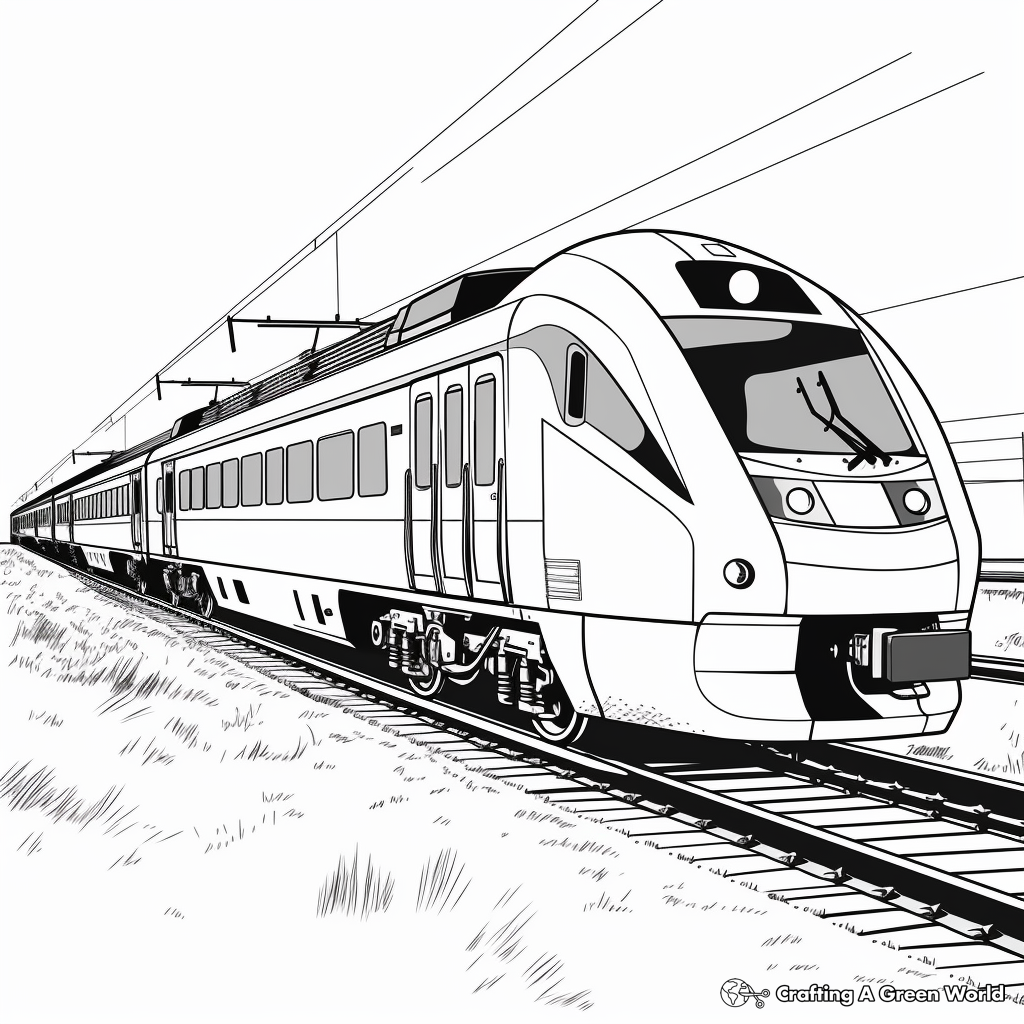 Classic European Train Coloring Pages 3