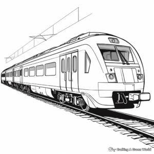 Classic European Train Coloring Pages 4