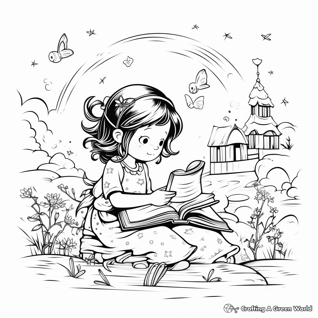 Classic Fairy Tale Book Coloring Pages 2