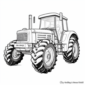 Classic Farm Tractor Coloring Pages 2