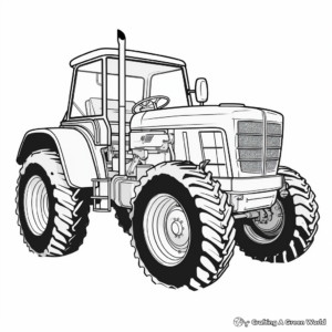 Classic Farm Tractor Coloring Pages 3