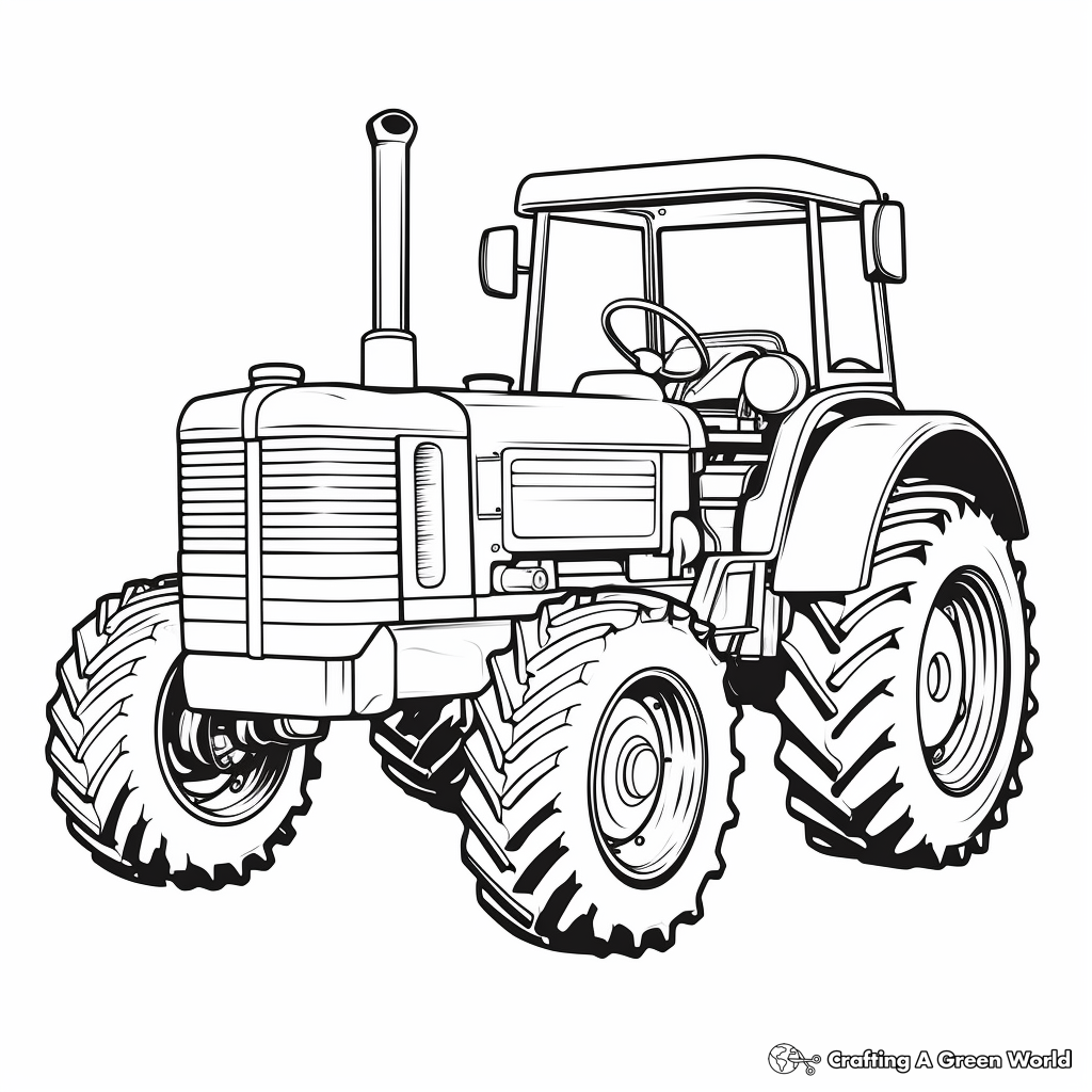 Classic Farm Tractor Coloring Pages 4
