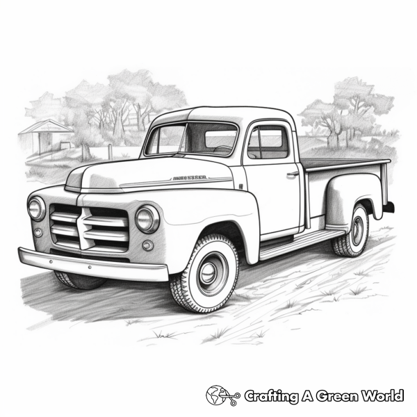 Classic Ford Pickup Truck Coloring Pages 1