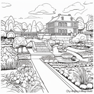 Classic French Garden Coloring Pages 3