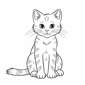 Classic Ginger Tabby Cat Coloring Pages 2