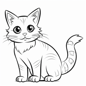 Classic Ginger Tabby Cat Coloring Pages 4