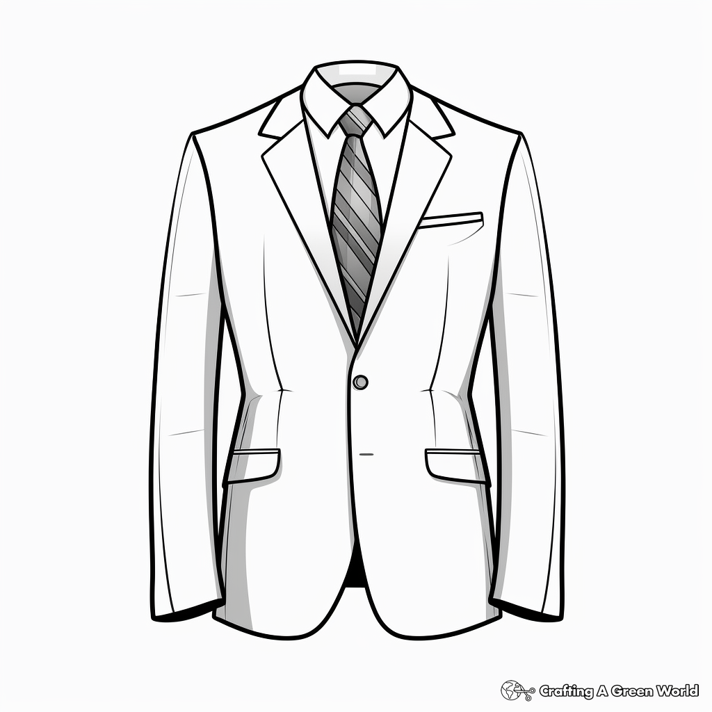 Classic Men's Suit Coloring Pages 4