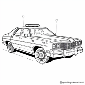 Classic Patrol Police Car Coloring Pages 1