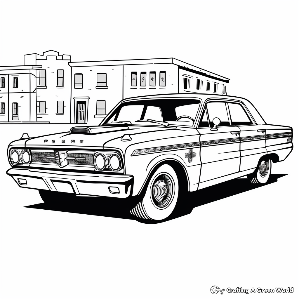 Classic Patrol Police Car Coloring Pages 2