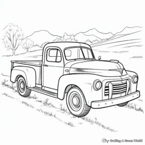 Classic Pickup Truck Coloring Pages 1