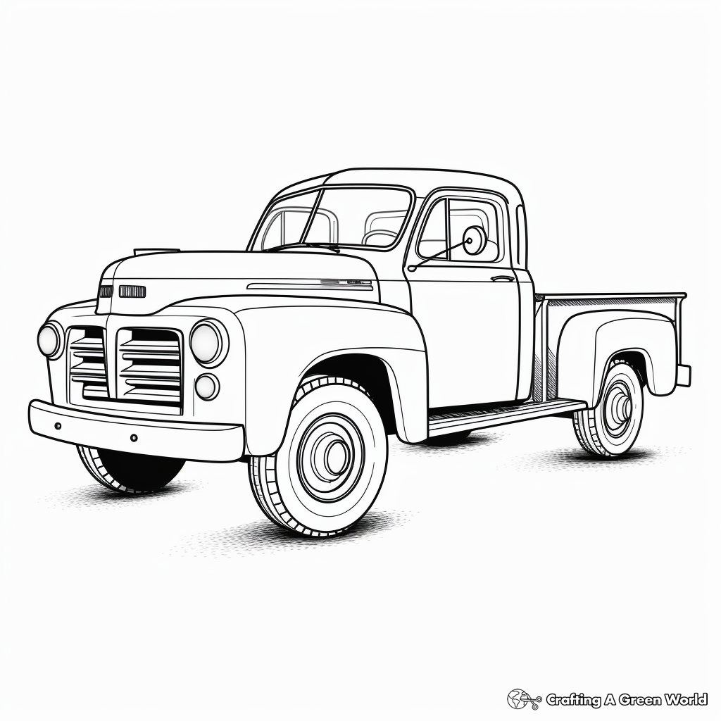 Classic Pickup Truck Coloring Pages 3