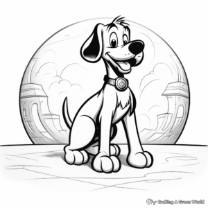 Classic Pluto Disney Coloring Pages 3