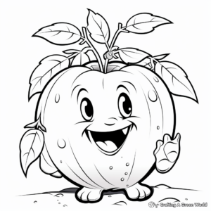Classic Red Apple Coloring Pages 1