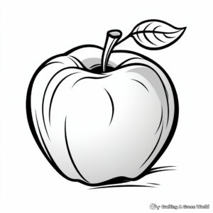 Classic Red Apple Coloring Pages 3