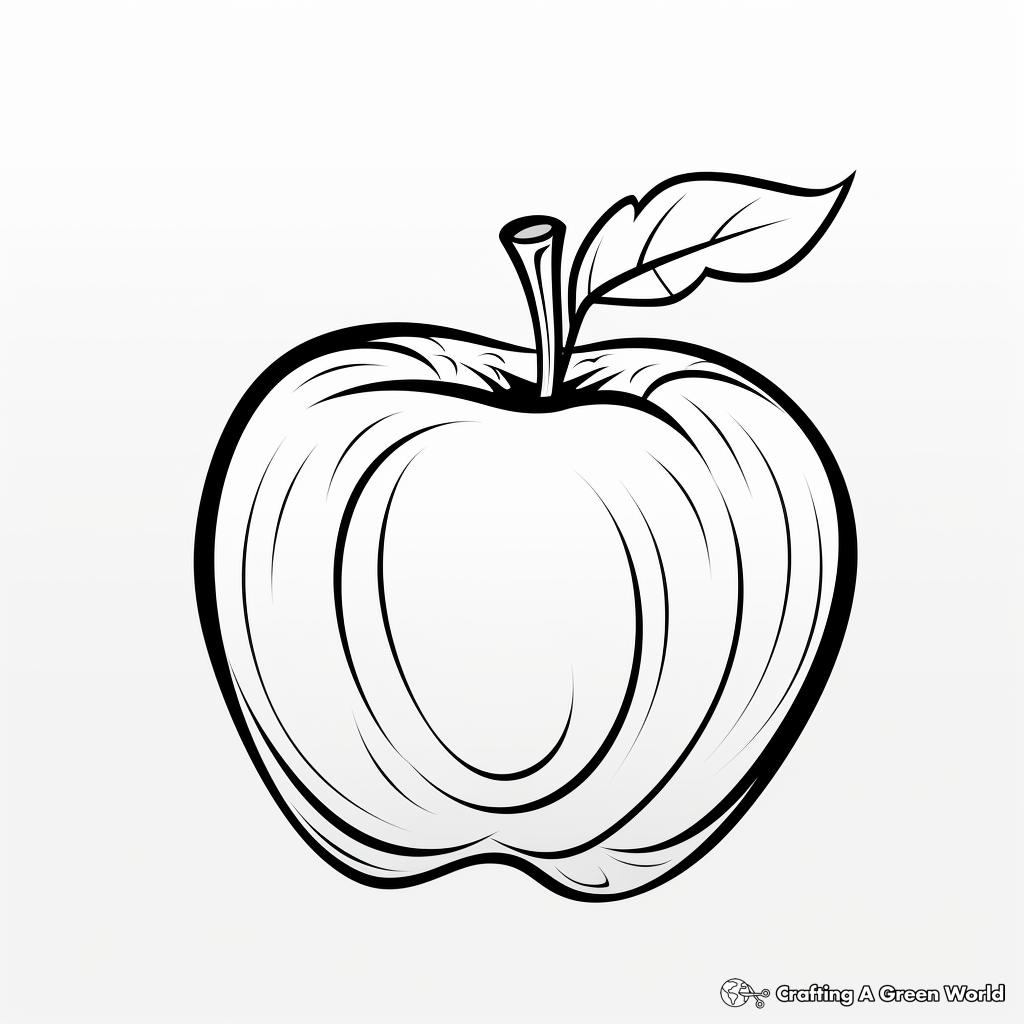 Classic Red Apple Coloring Pages 4