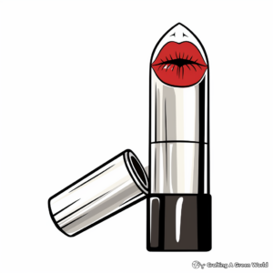 Classic Red Lipstick Coloring Pages 3
