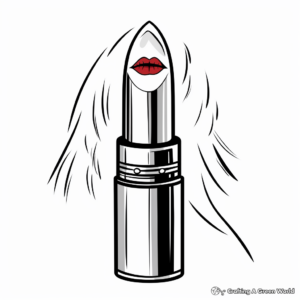 Classic Red Lipstick Coloring Pages 4