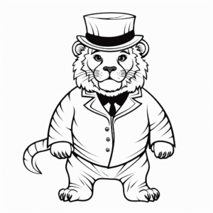 Classic Ringmaster With Circus Animals Coloring Pages 3