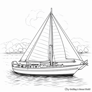 Classic Sailboat Coloring Pages 1