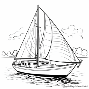Classic Sailboat Coloring Sheets for Kids 2