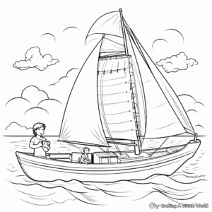 Classic Sailboat Coloring Sheets for Kids 3