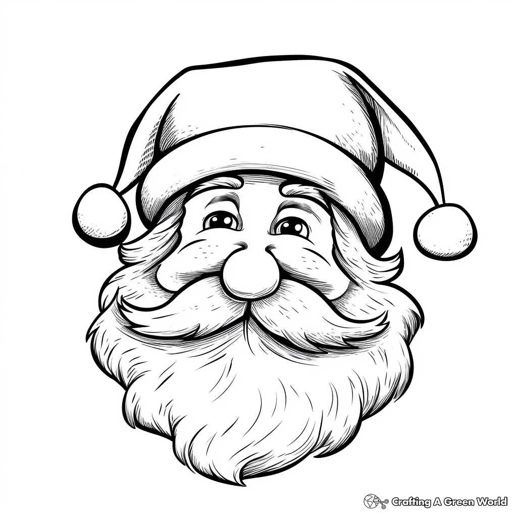 Classic Santa with Big Nose Coloring Pages 1