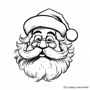Classic Santa with Big Nose Coloring Pages 2