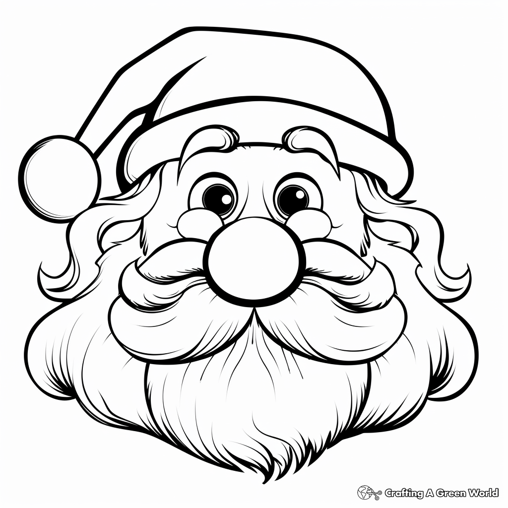 Classic Santa with Big Nose Coloring Pages 3