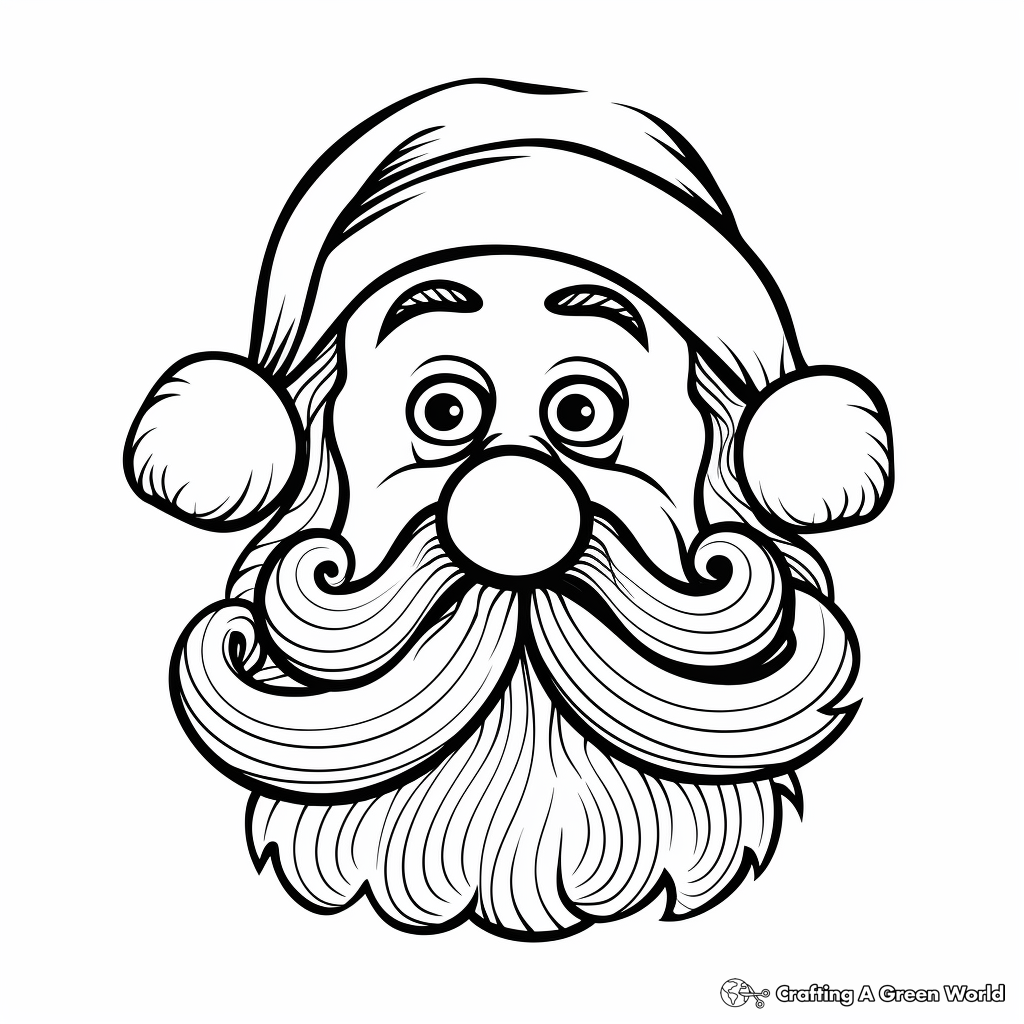 Classic Santa with Big Nose Coloring Pages 4
