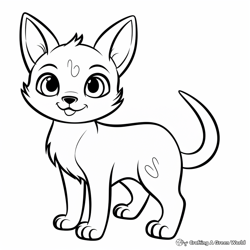 Classic Siamese Cat Coloring Pages 2