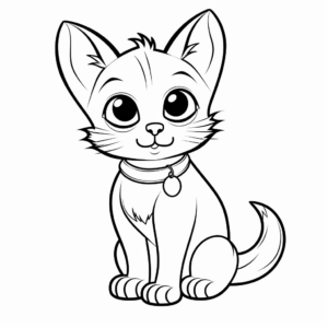 Classic Siamese Cat Coloring Pages 3
