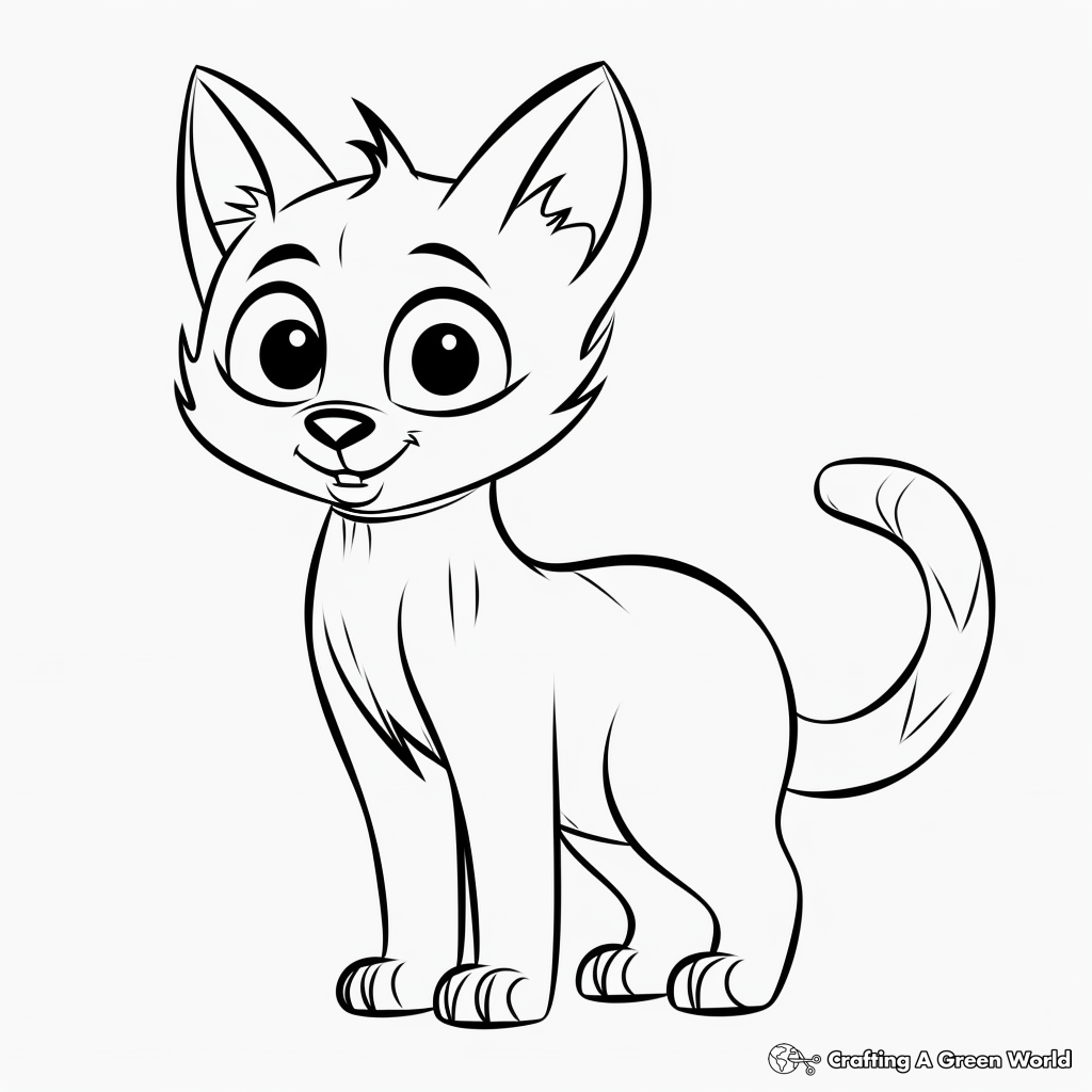 Classic Siamese Cat Coloring Pages 4